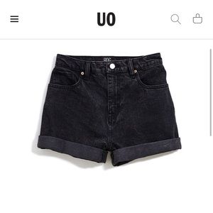 BDG black high waisted mom shorts